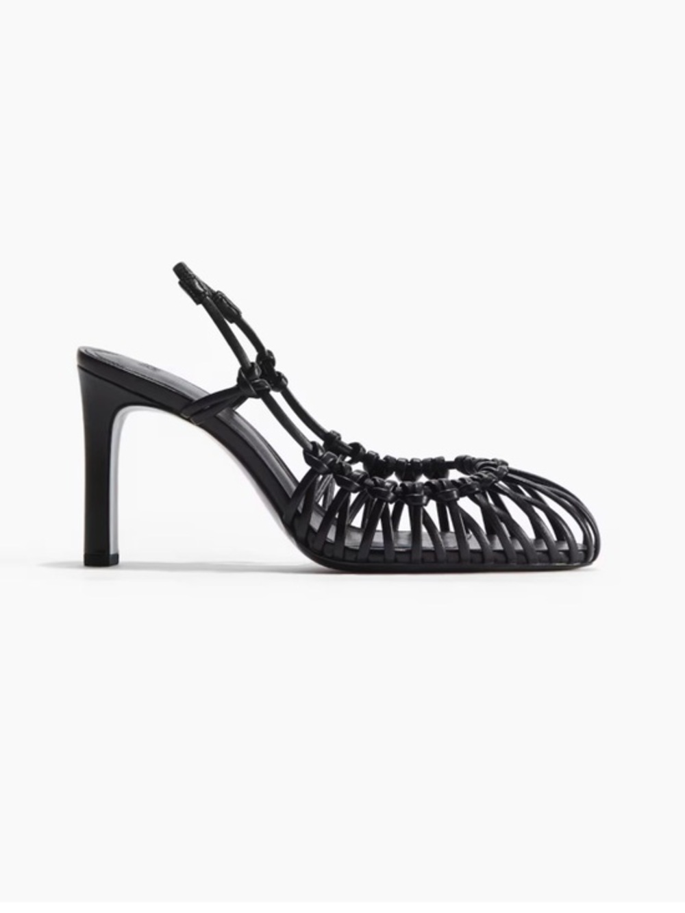 Black knot Strappy Heels